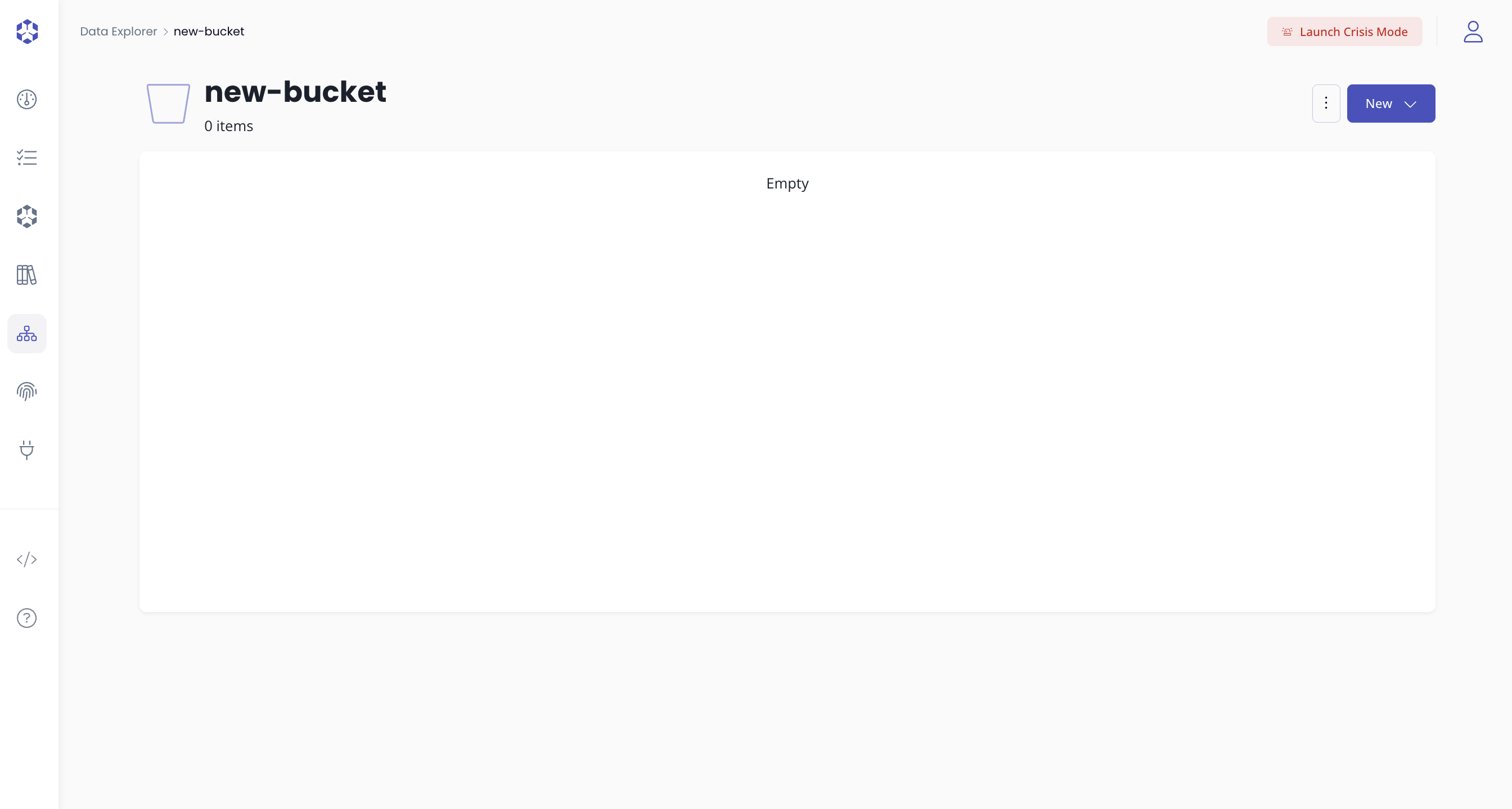 Data explorer Bucket content