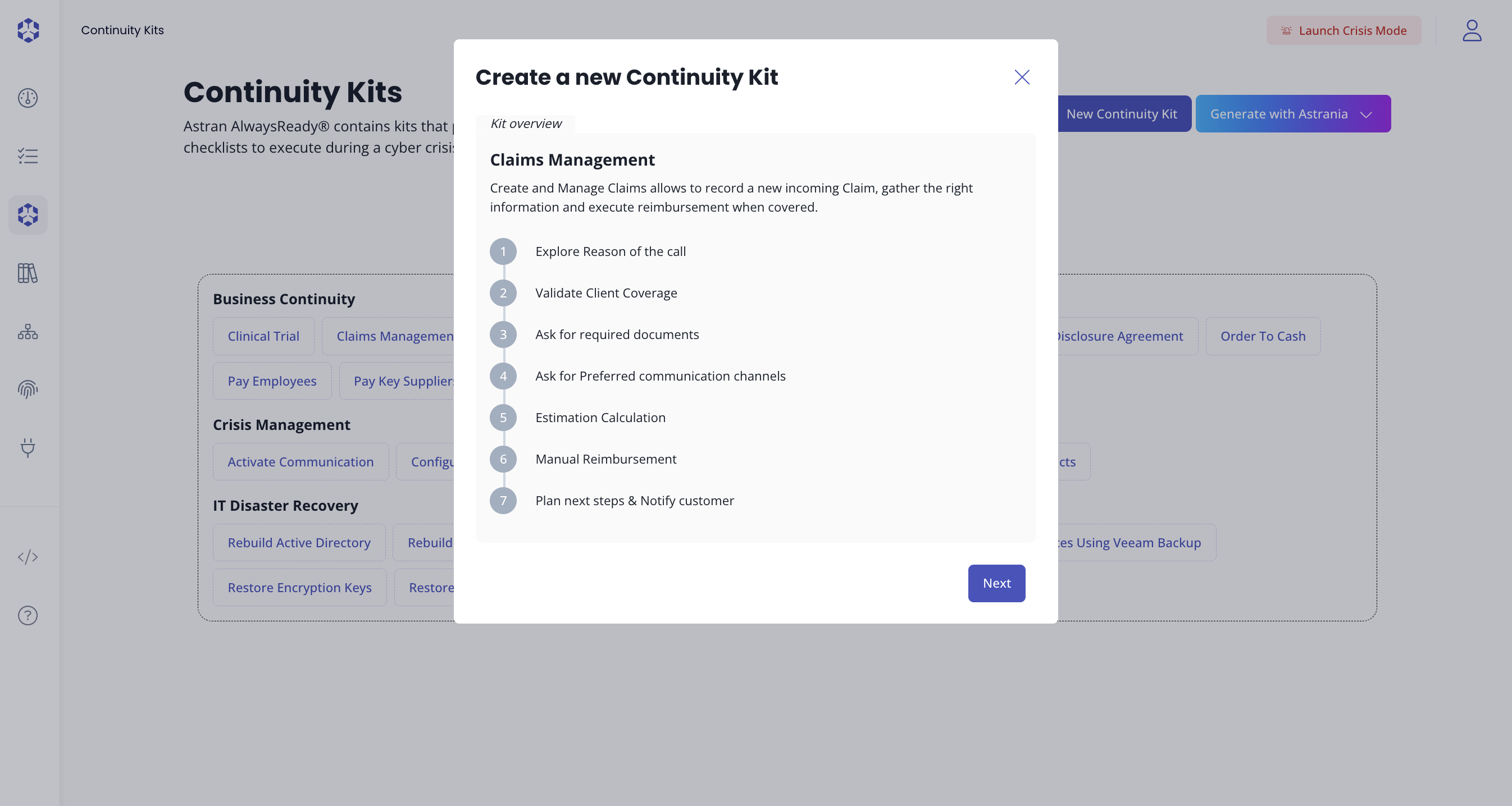 Continuity kit creation