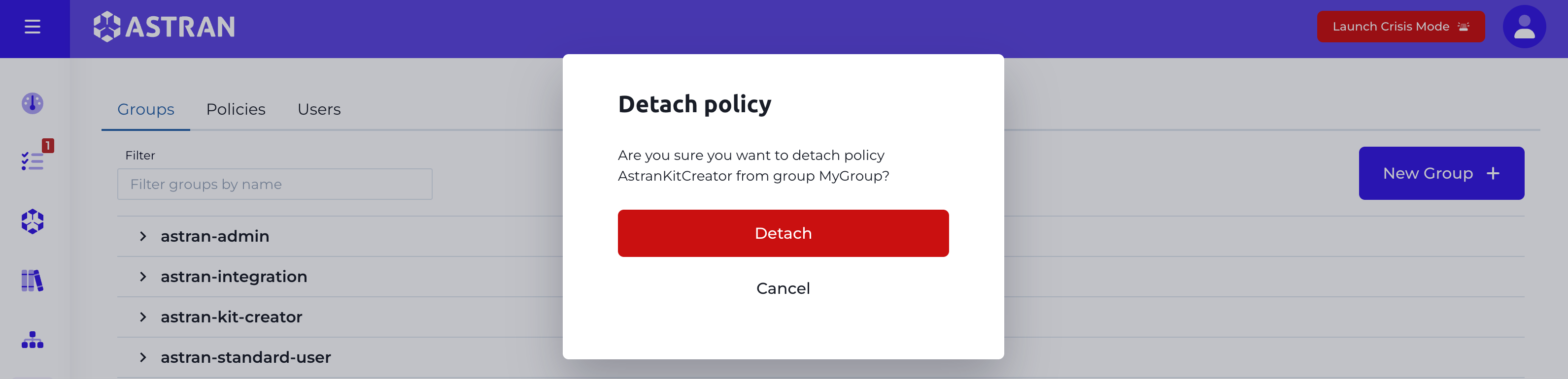 Confirm detach