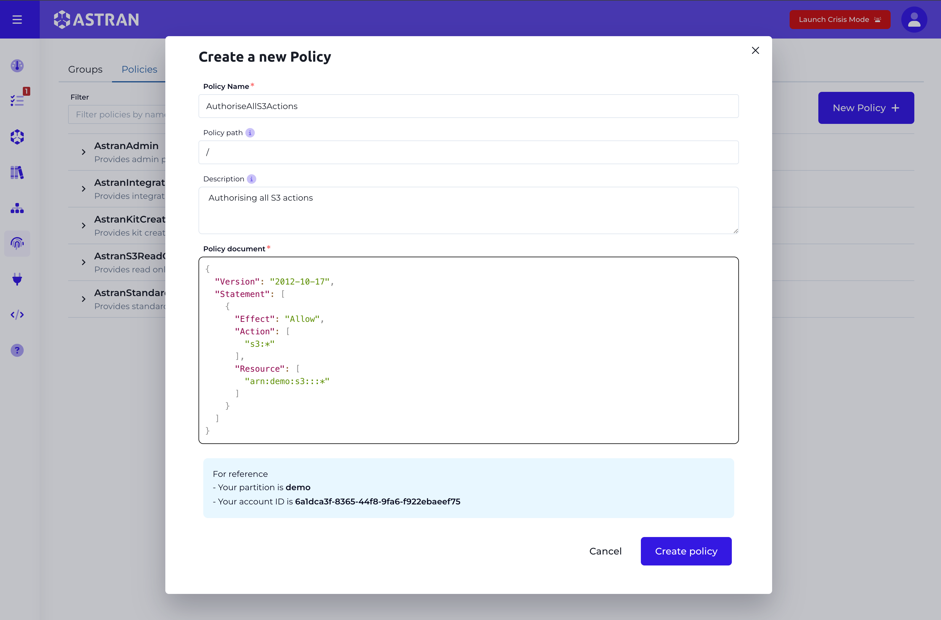 Policy details