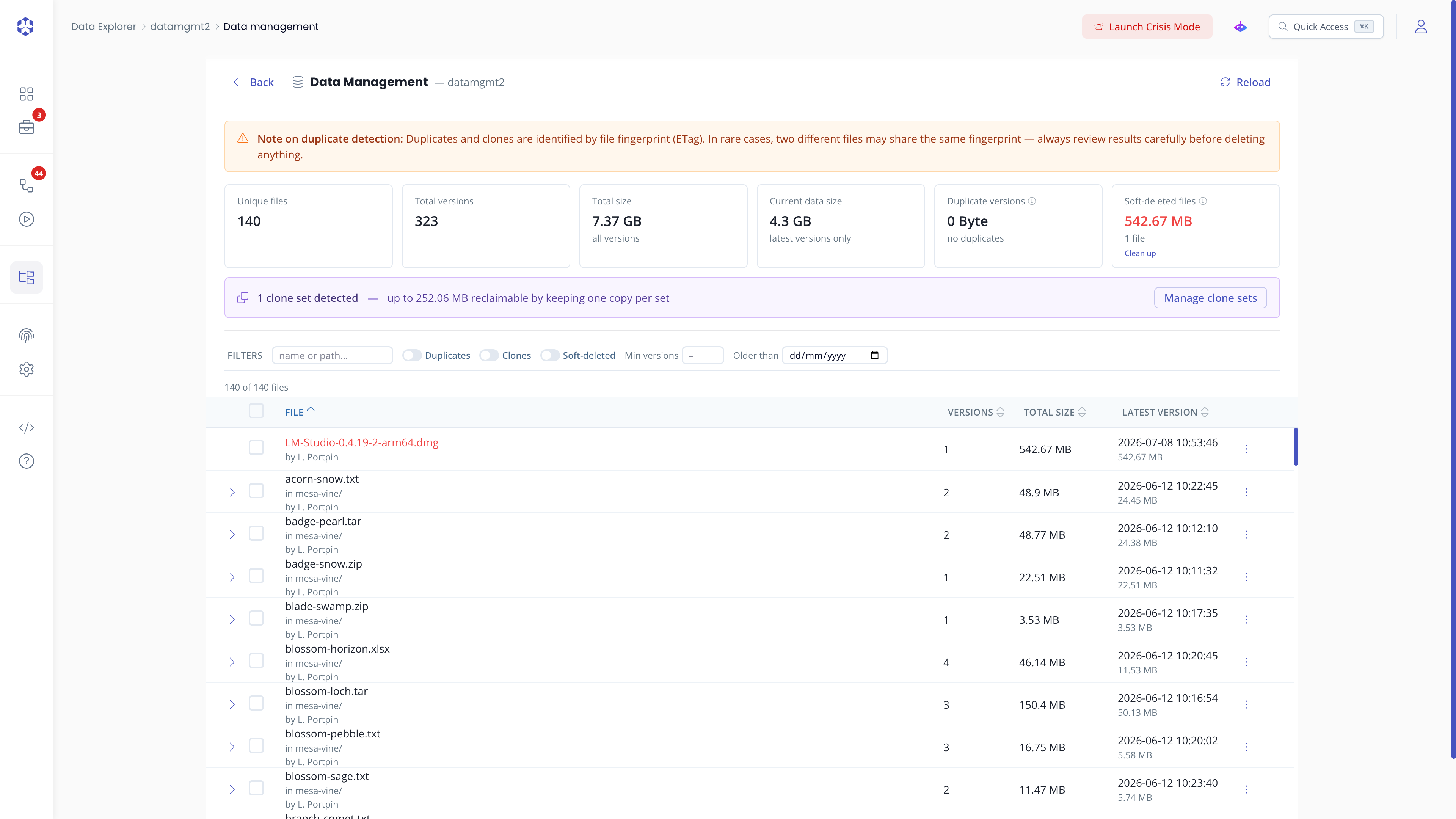 Data management overview
