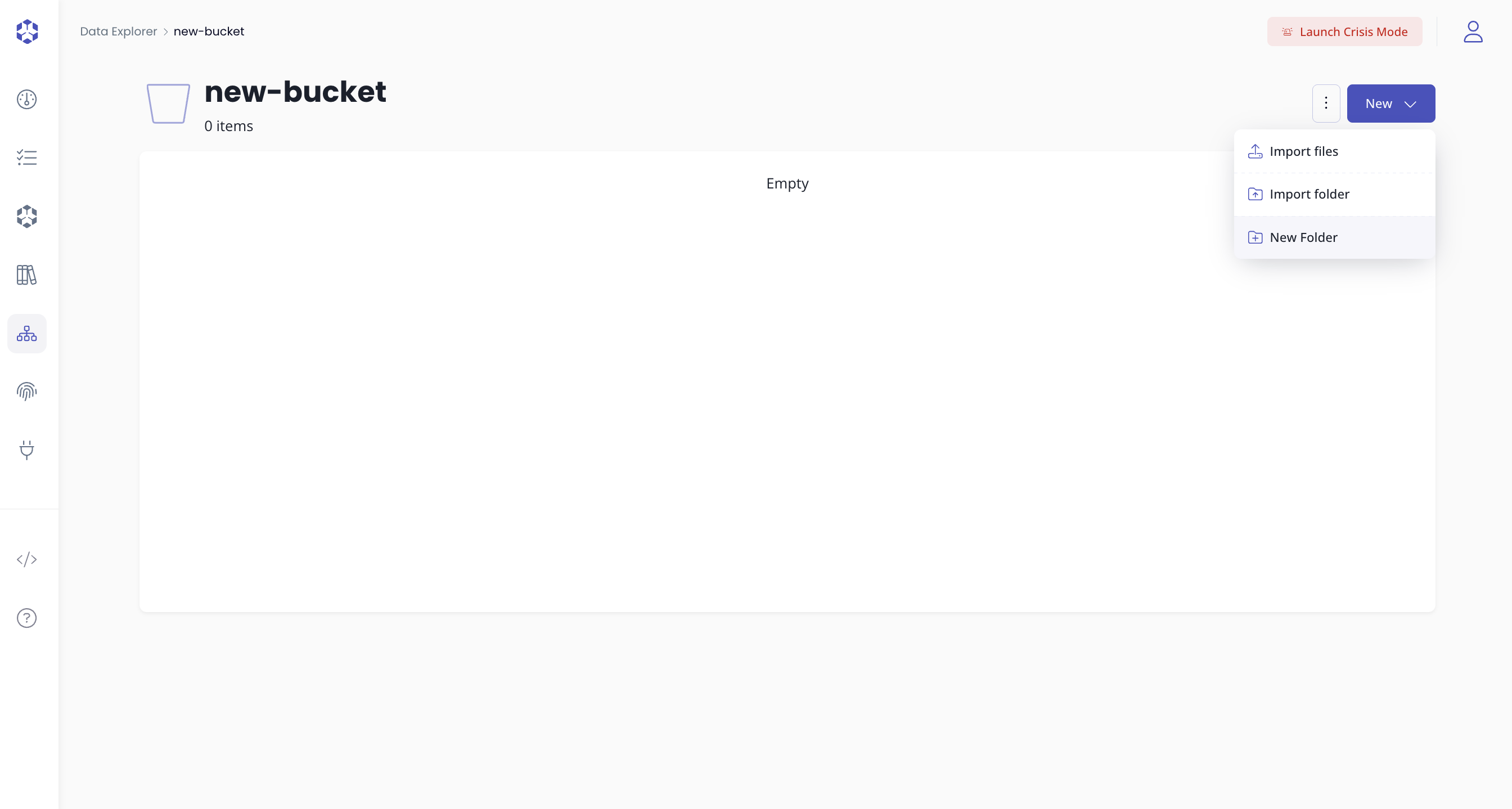 Create folder button