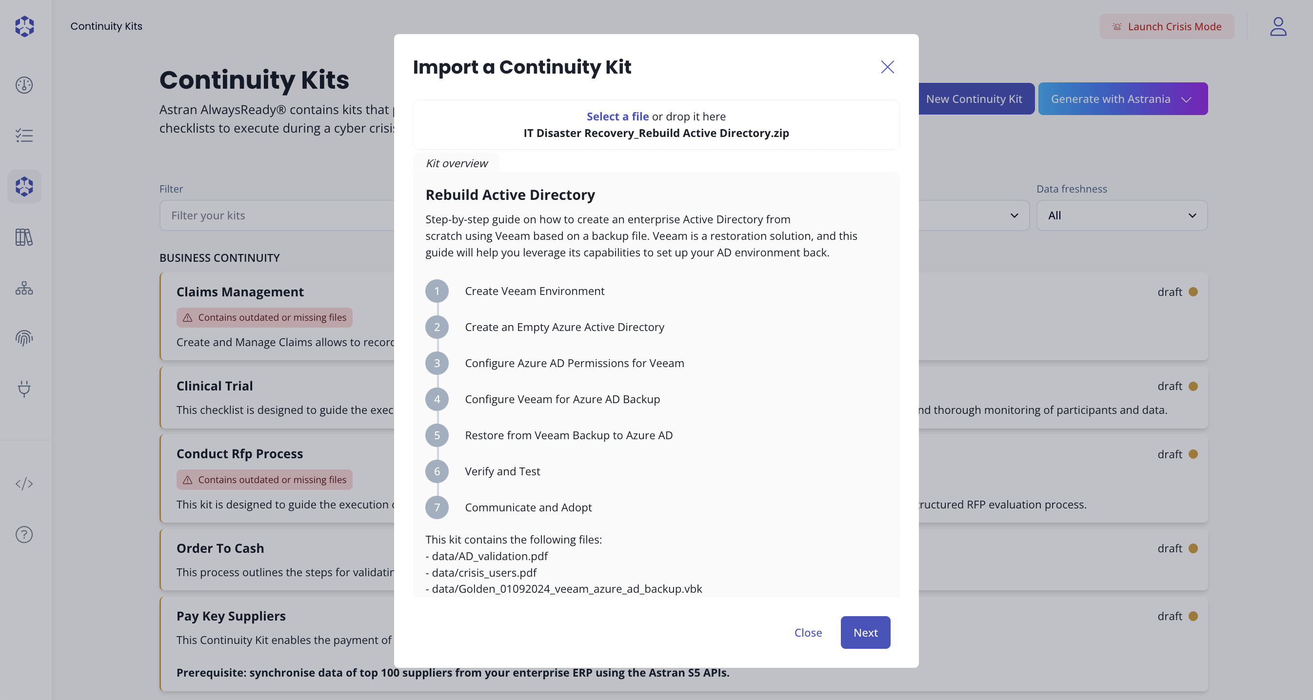 Continuity kit overview