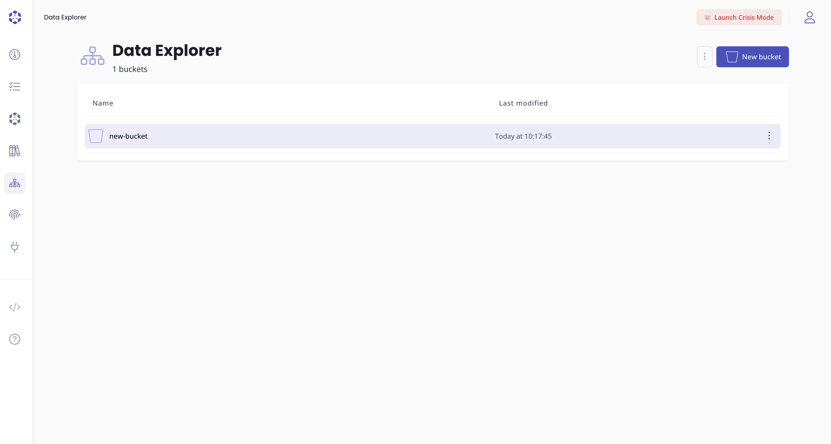 List with new bucket created