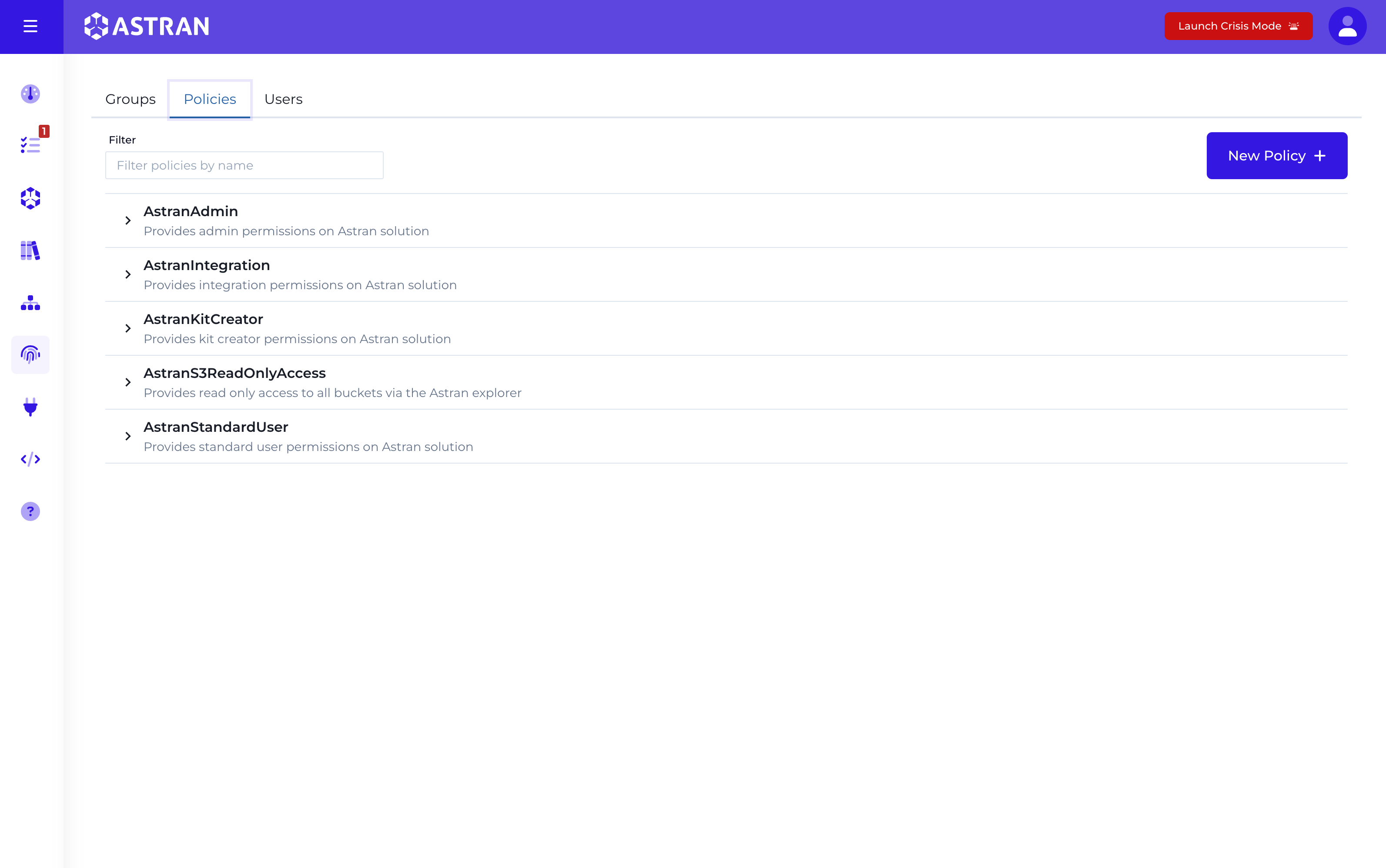 Policies page