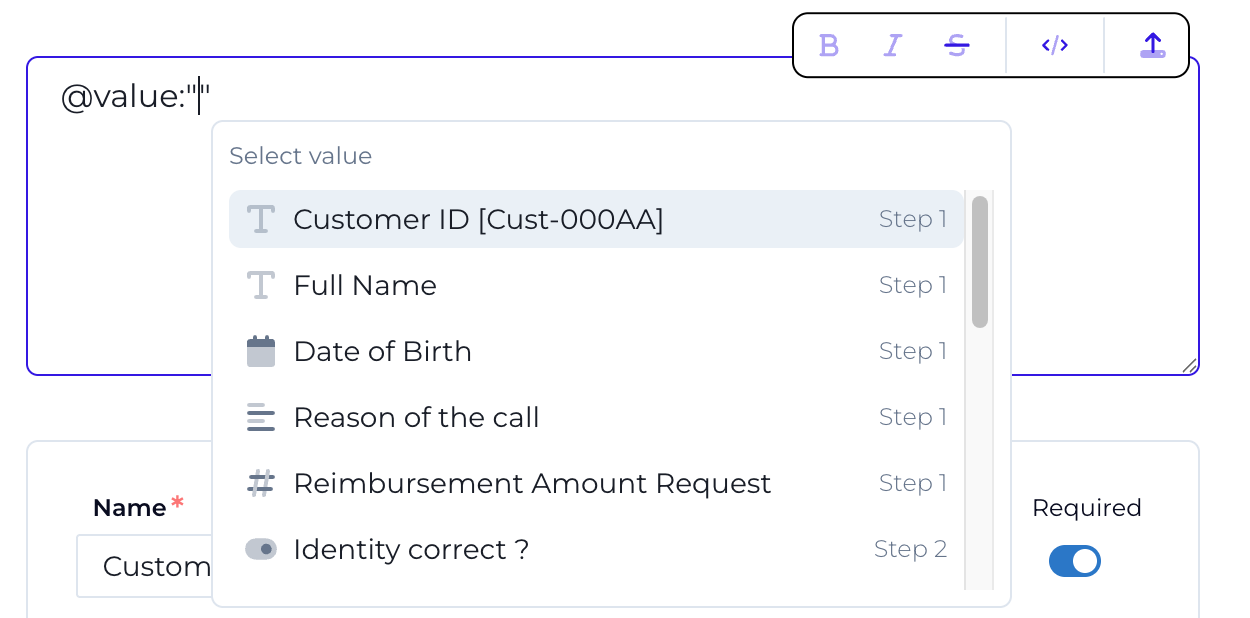 Smart selector
